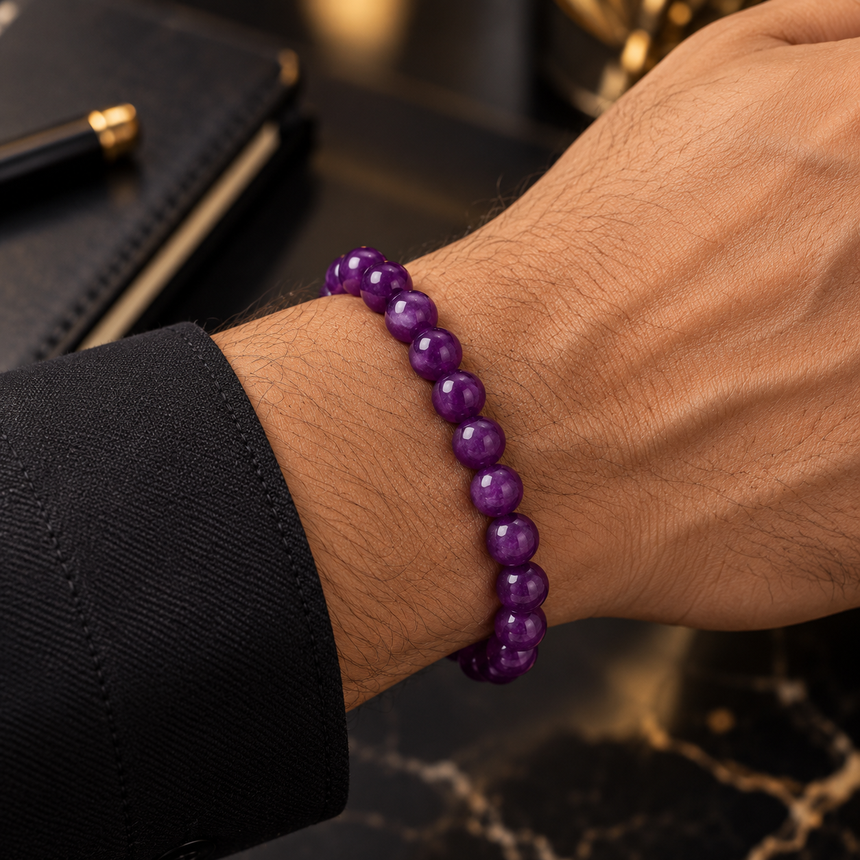 Amethyst Natural Stone Bracelet thumbnail 3
