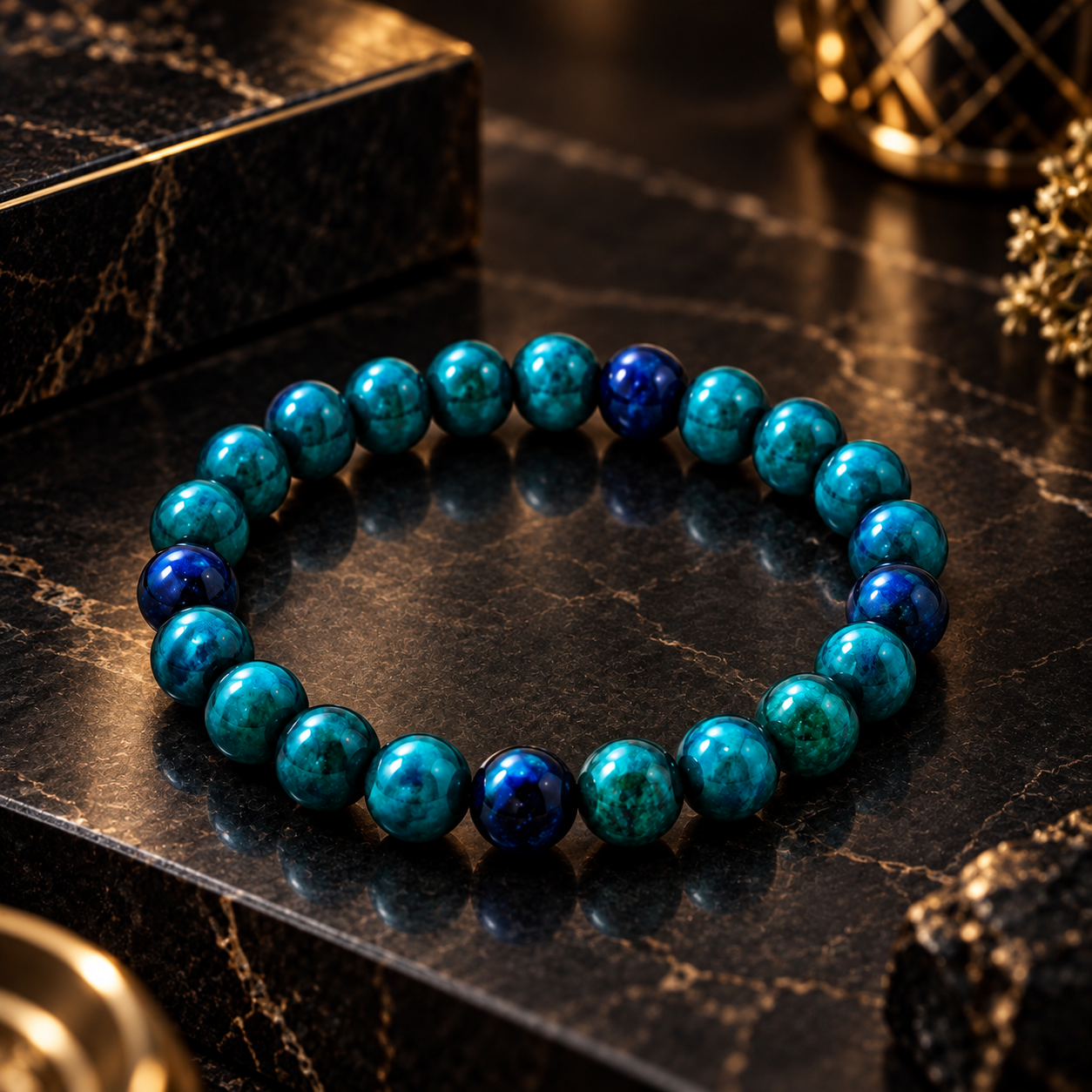 Azurite Natural Stone Bracelet