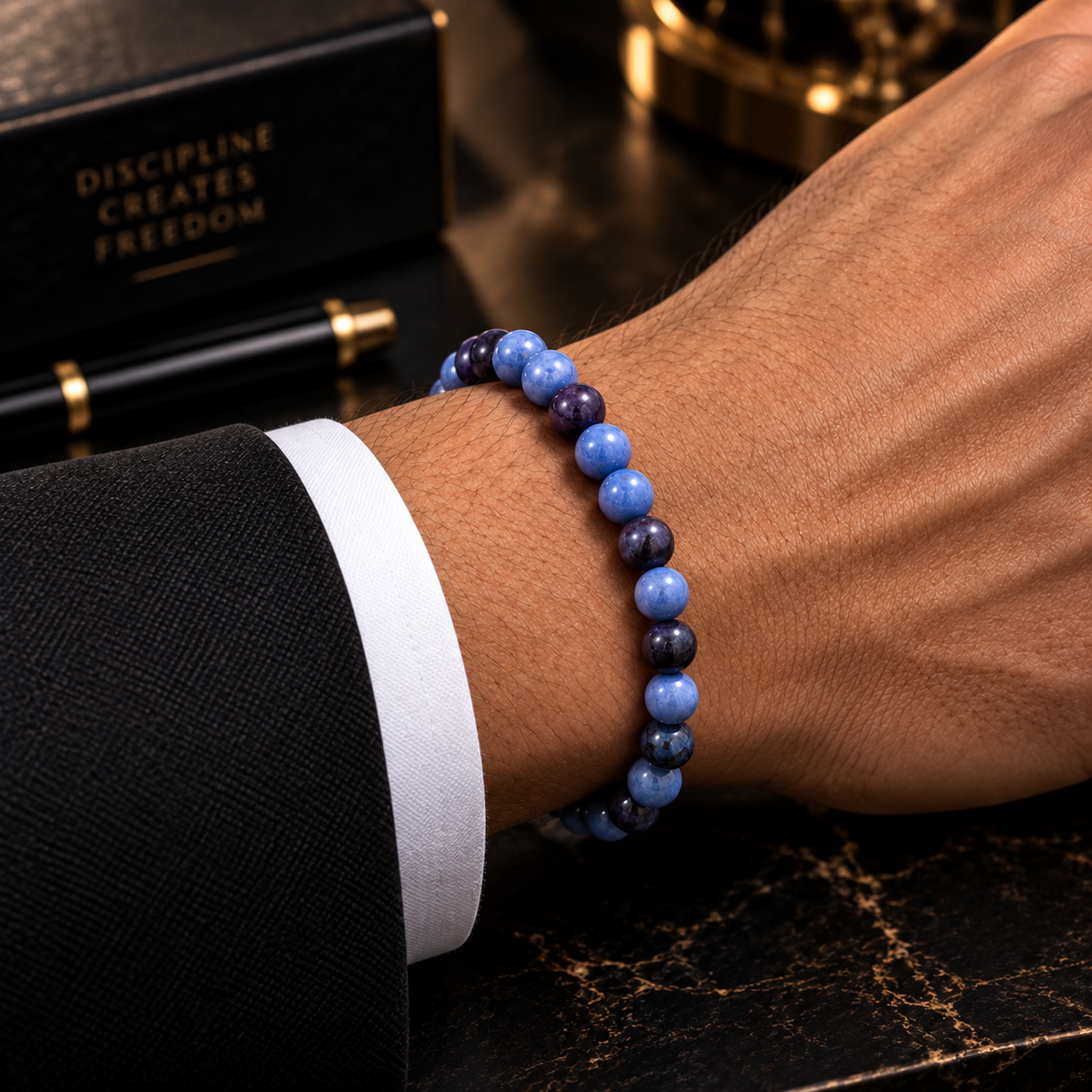 Lepidolite Natural Stone Bracelet thumbnail 3