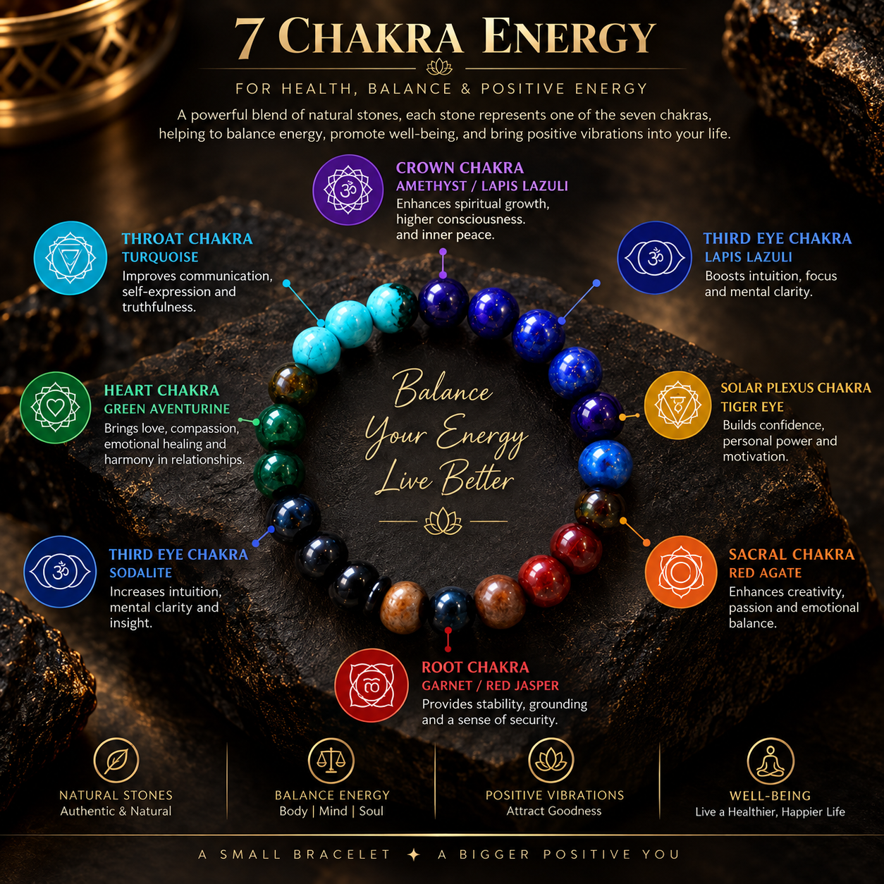 7 Chakra Energy Bracelet thumbnail 2
