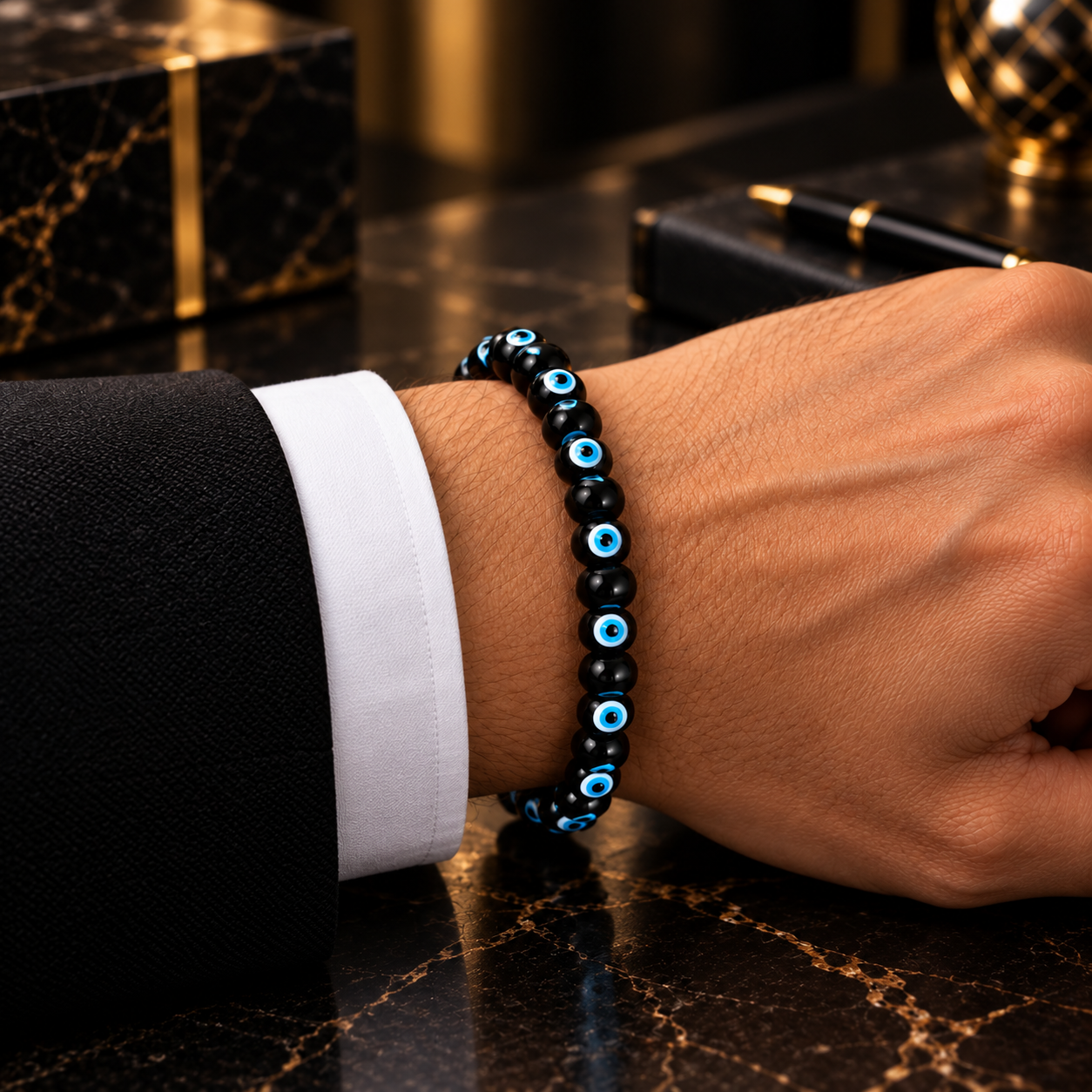 Blue Evil Eye Protection Bracelet thumbnail 3