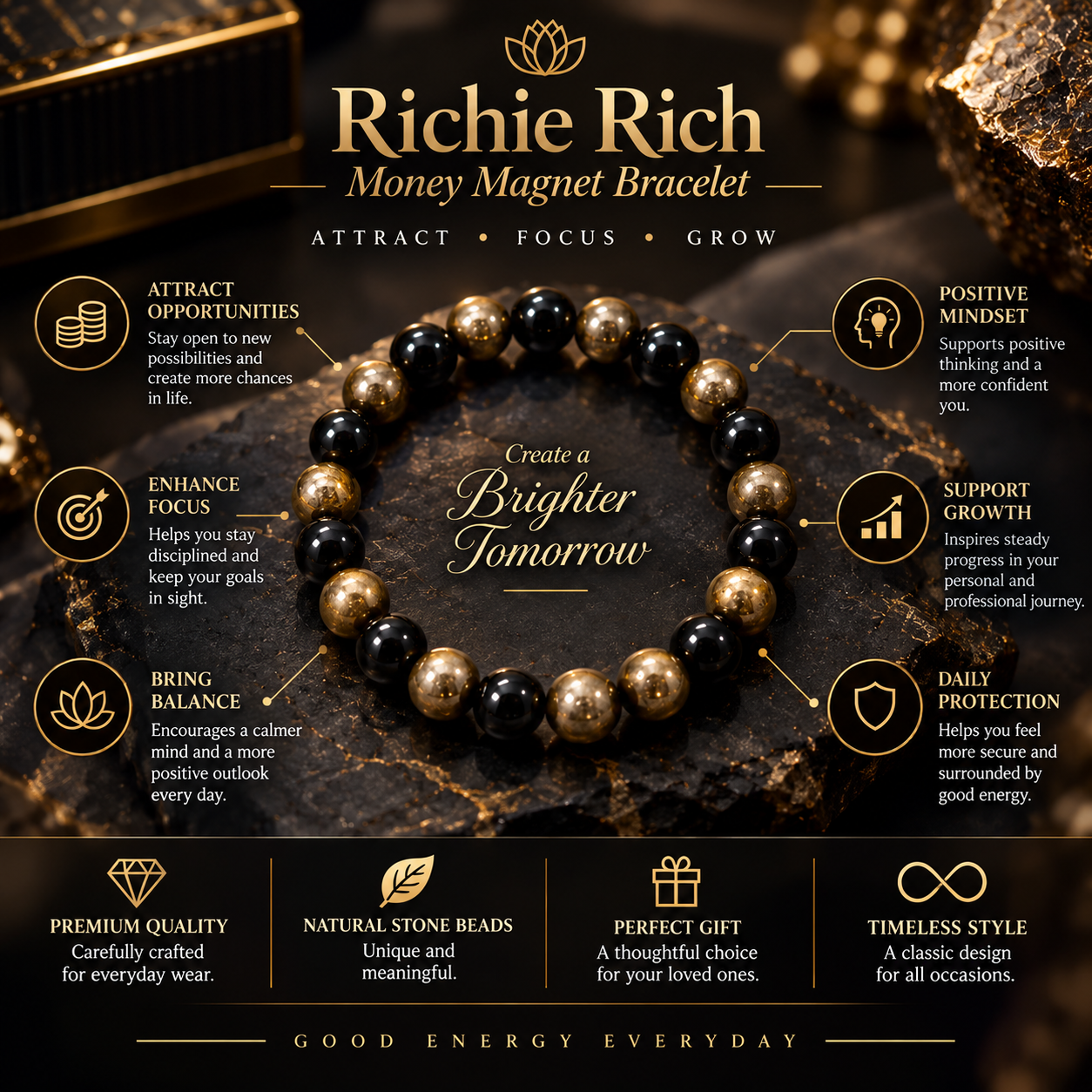 Richie Rich Tiger Eye Bracelet thumbnail 2
