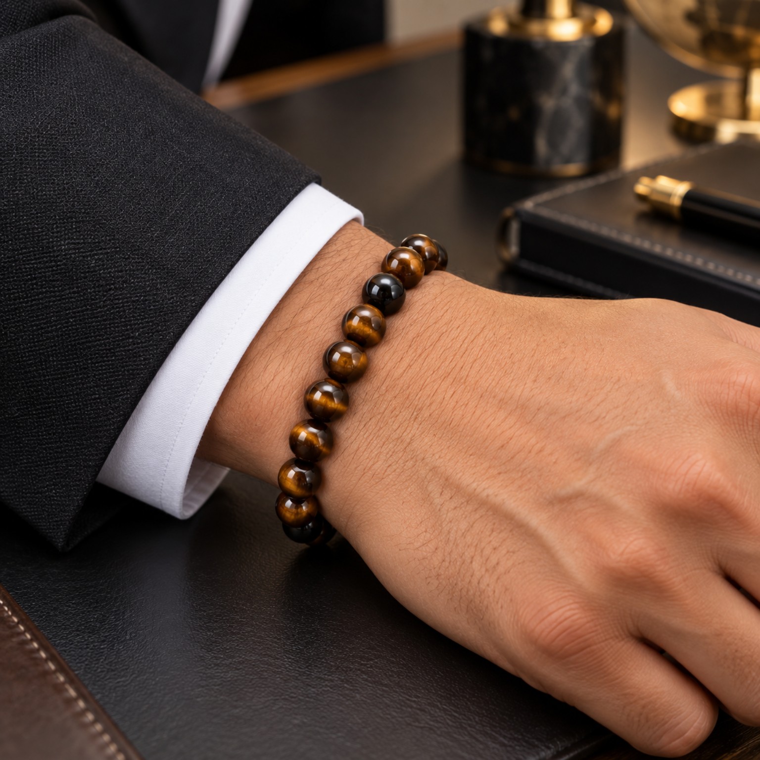Tiger Eye Natural Stone Bracelet thumbnail 3