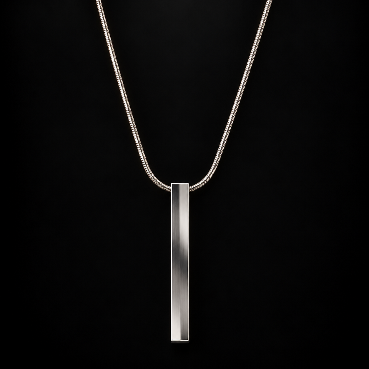 Silver Bar Pendant Chain