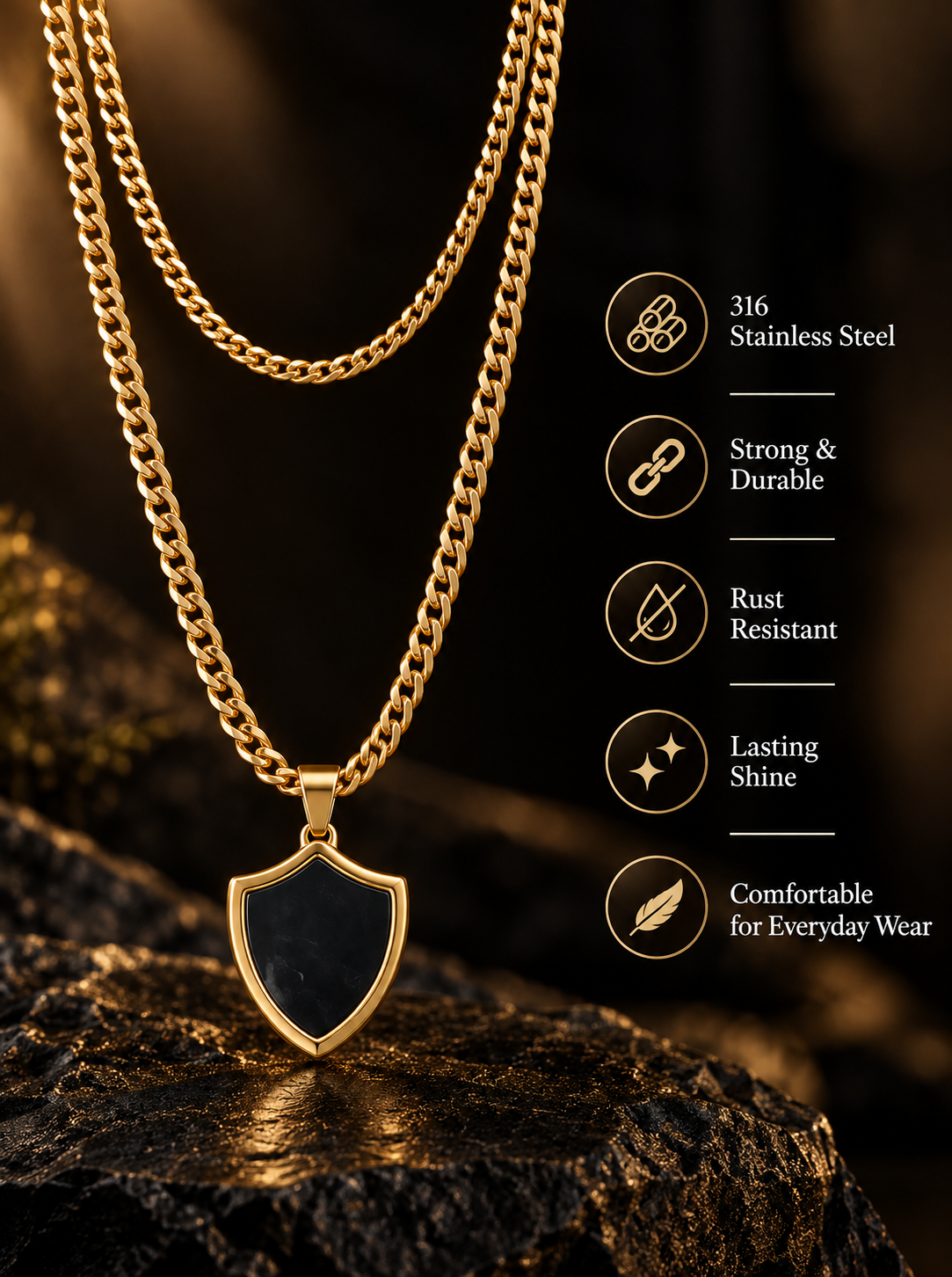 Shield Pendant Chain thumbnail 3