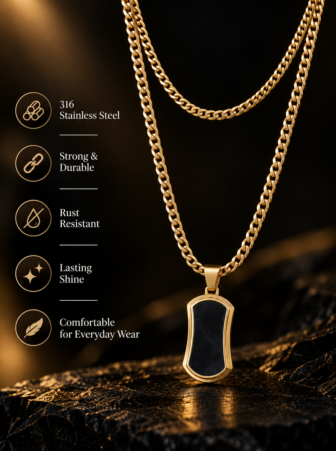 Rounded Edge Tag Chain thumbnail 3