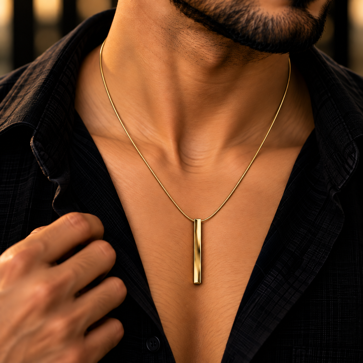 Minimal Bar Pendant Chain thumbnail 2