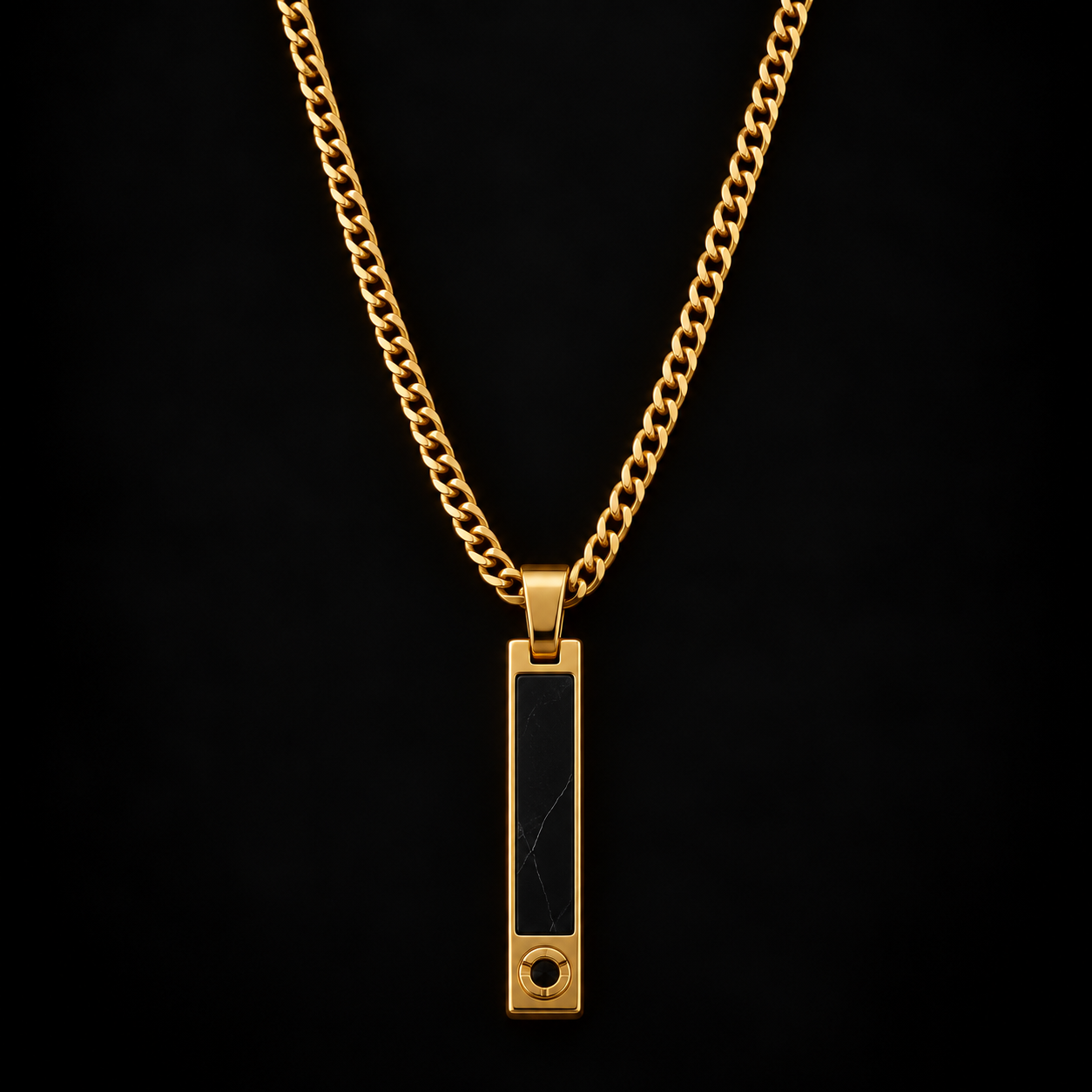 Signature Black Accent Pendant Chain