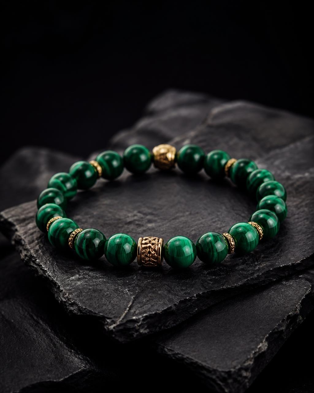 Natural stone bead bracelet styled for everyday wear